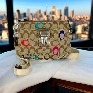 Coach Colorful Signature Print Crossbody